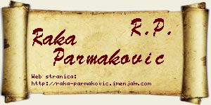 Raka Parmaković vizit kartica